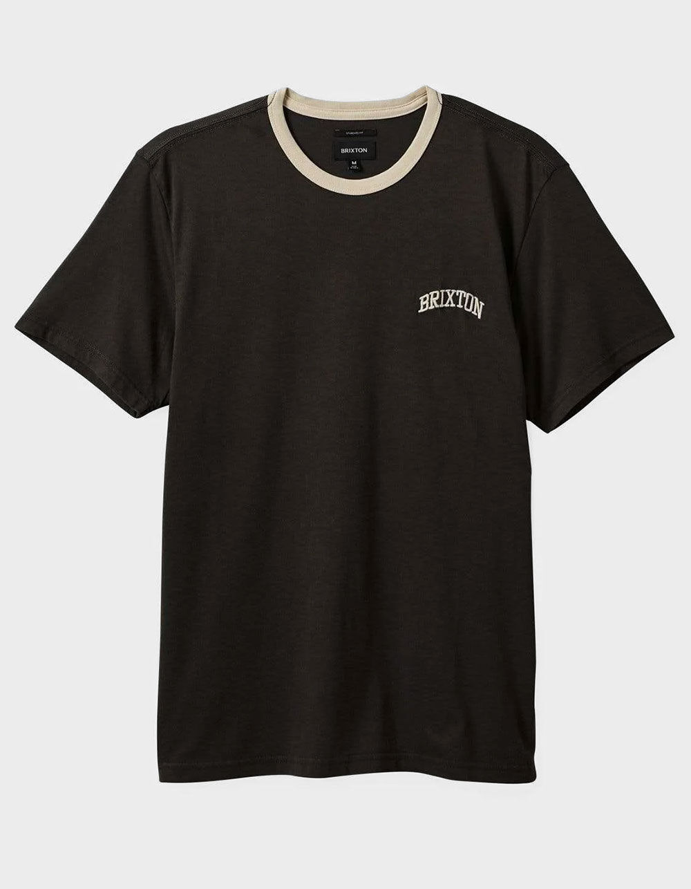BRIXTON Varsity Mens Ringer Tee - WASHED BLACK | Tillys