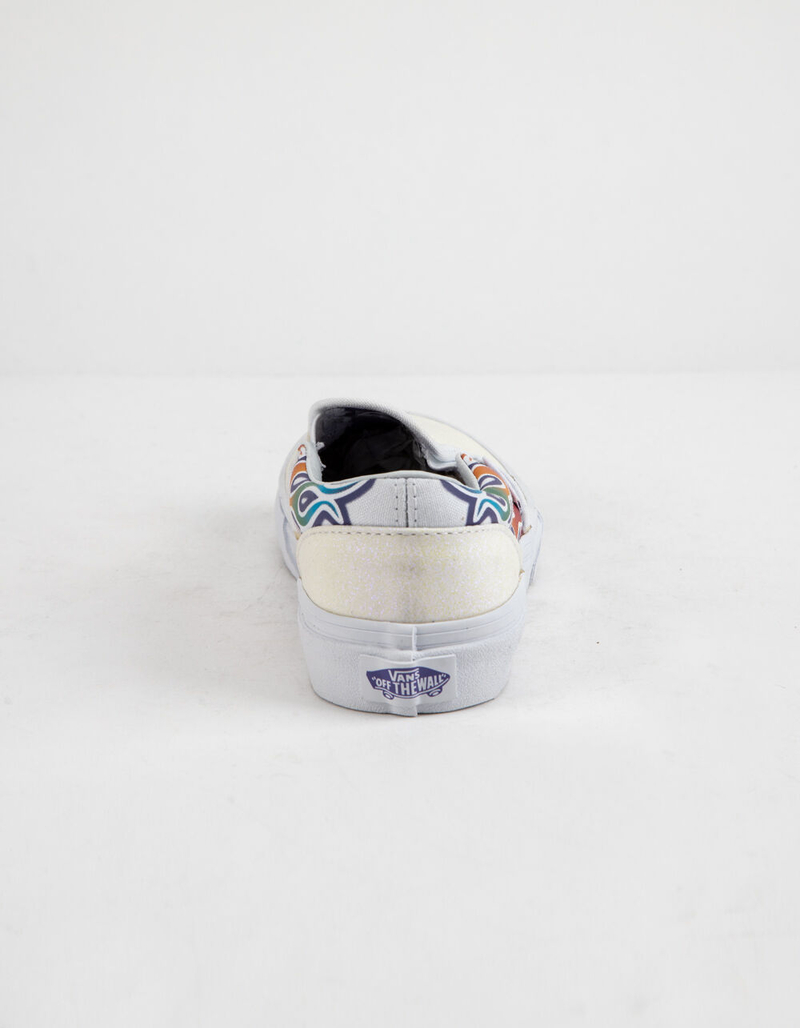 VANS Sparkle Flame Rainbow Girls Slip-On Shoes image number 4