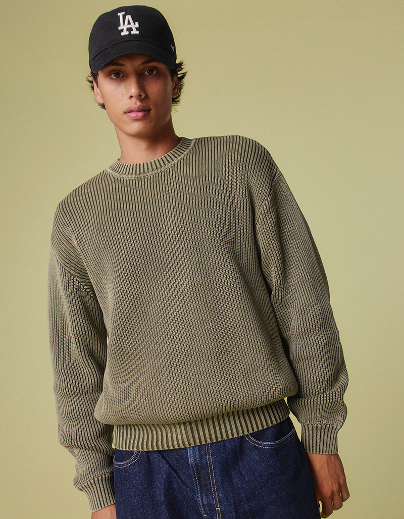 RSQ Mens Washed Crewneck Sweater image number 3