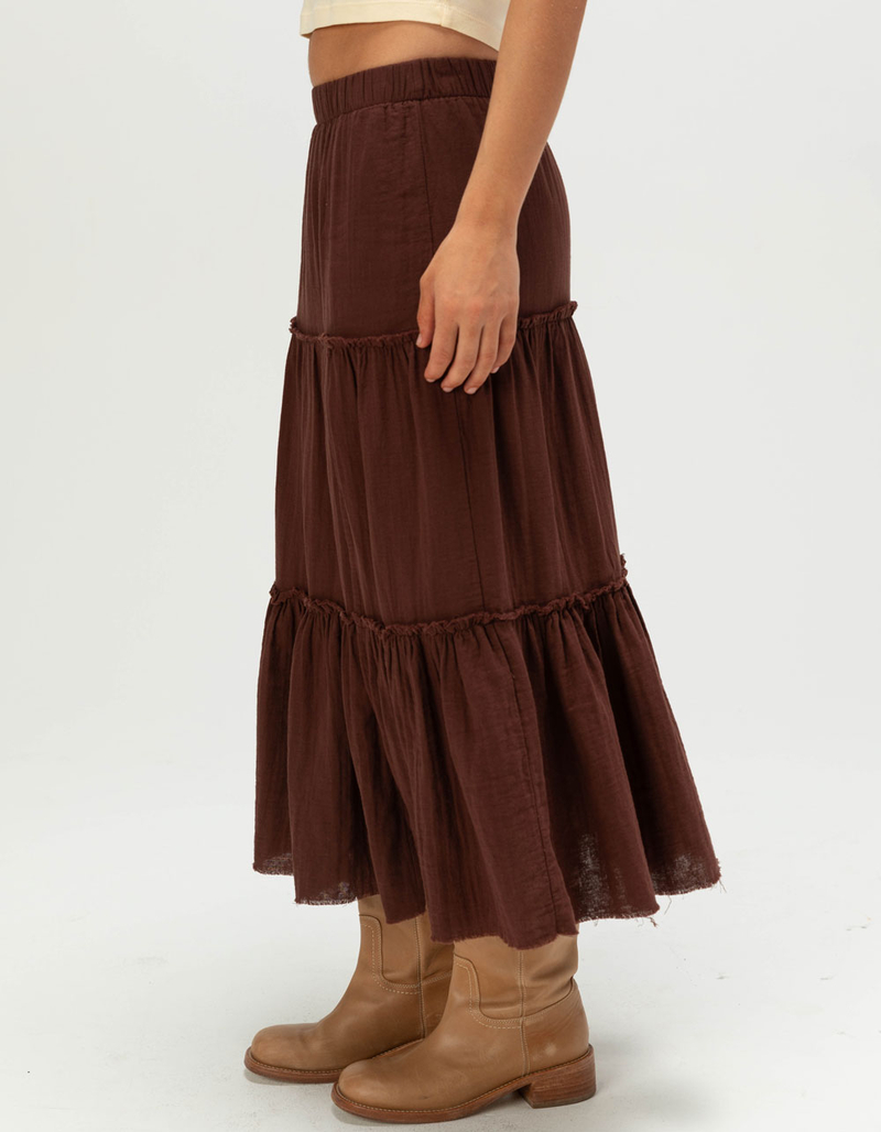 NECTAR CLOTHING Womens Tiered Maxi Skirt image number 2