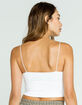 FULL TILT Lace Trim Seamless Womens White Cami image number 3
