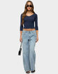 EDIKTED Darynne Low Rise Baggy Jeans image number 5