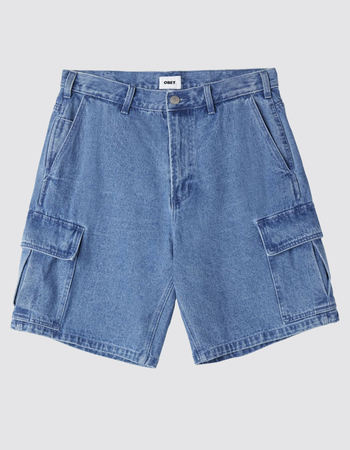 OBEY Bigwig Mens Baggy Denim Cargo Shorts Primary Image