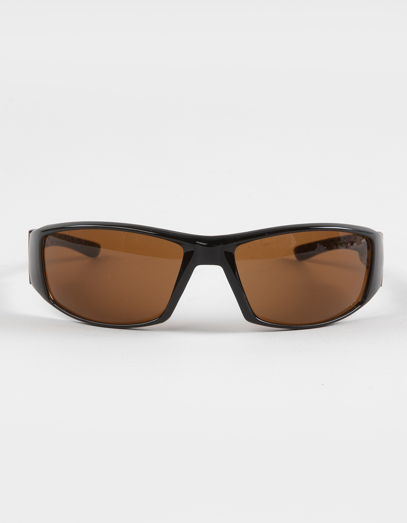 RSQ Rectangle Wrap Plastic Sunglasses image number 1
