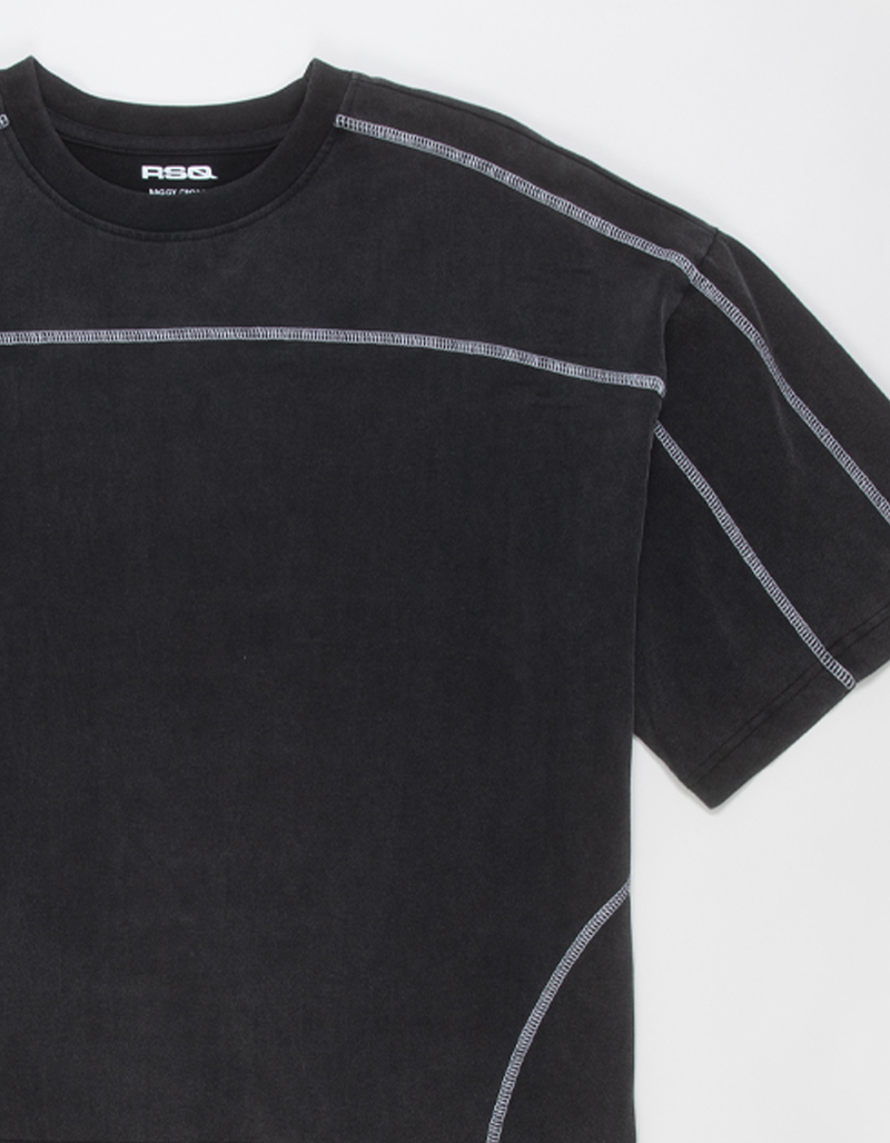 RSQ Mens Seamed Baggy Crop Tee image number 5
