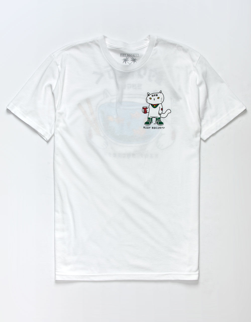 RIOT SOCIETY x Sugee Kitty Bowl Mens T-Shirt image number 3