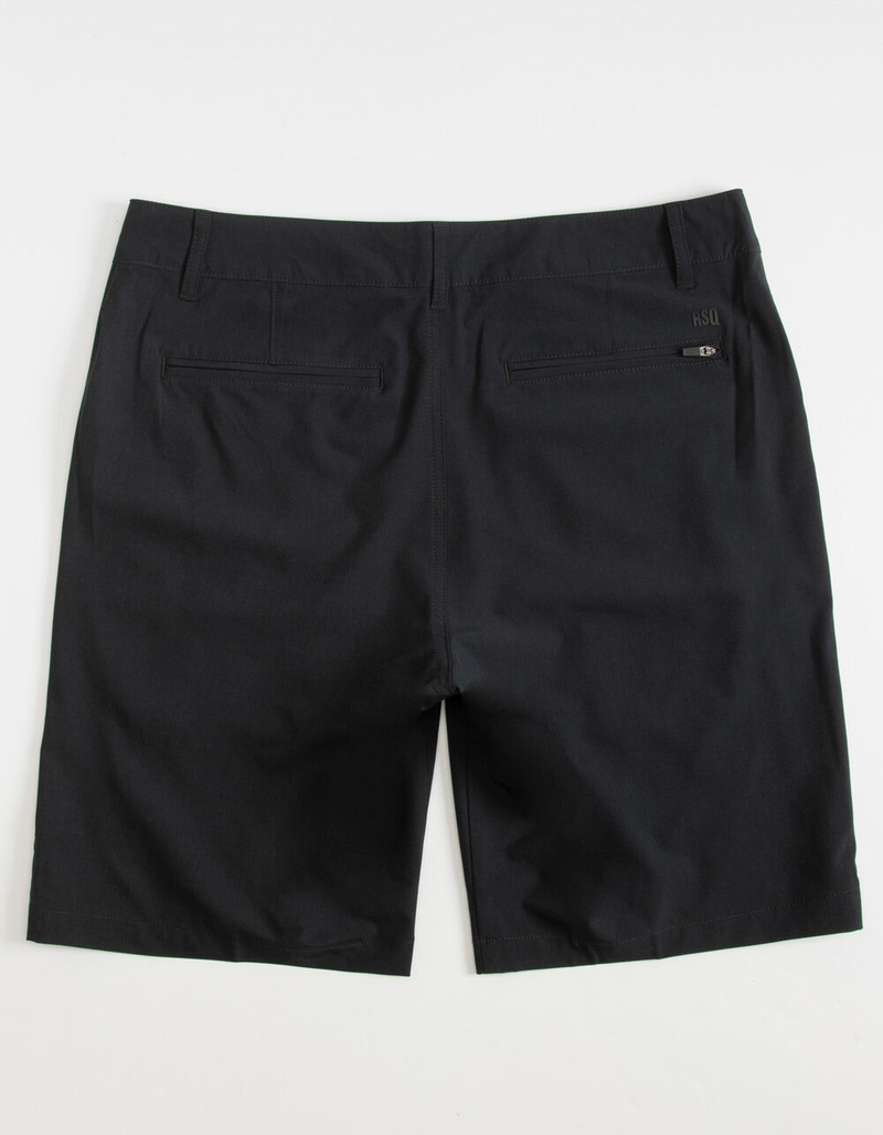RSQ Mid Length Mens Charcoal Hybrid Shorts image number 4