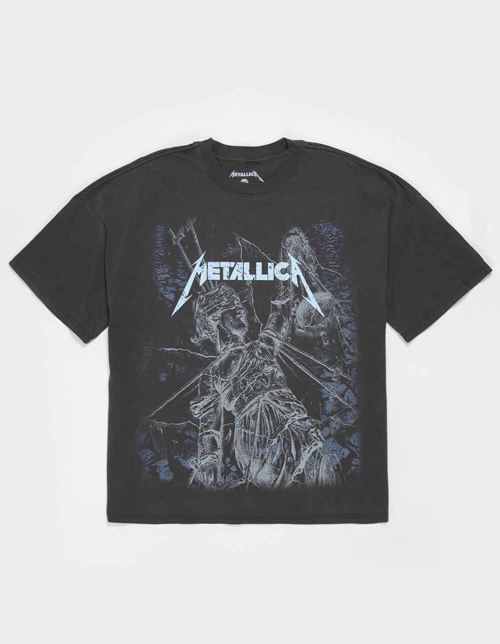 METALLICA Justice Mens Boxy Tee - WASHED BLACK | Tillys