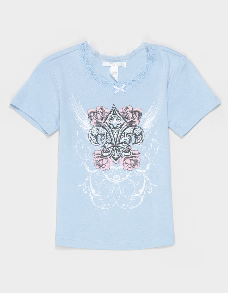 FULL TILT Fleur De Lis Girls Tee image number 1