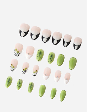 NEVER HAVE I EVER Zebratini Short Almond Press On Nails Alternative Image