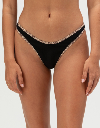 DAMSEL Texture High Leg Bikini Bottoms Alternative Image