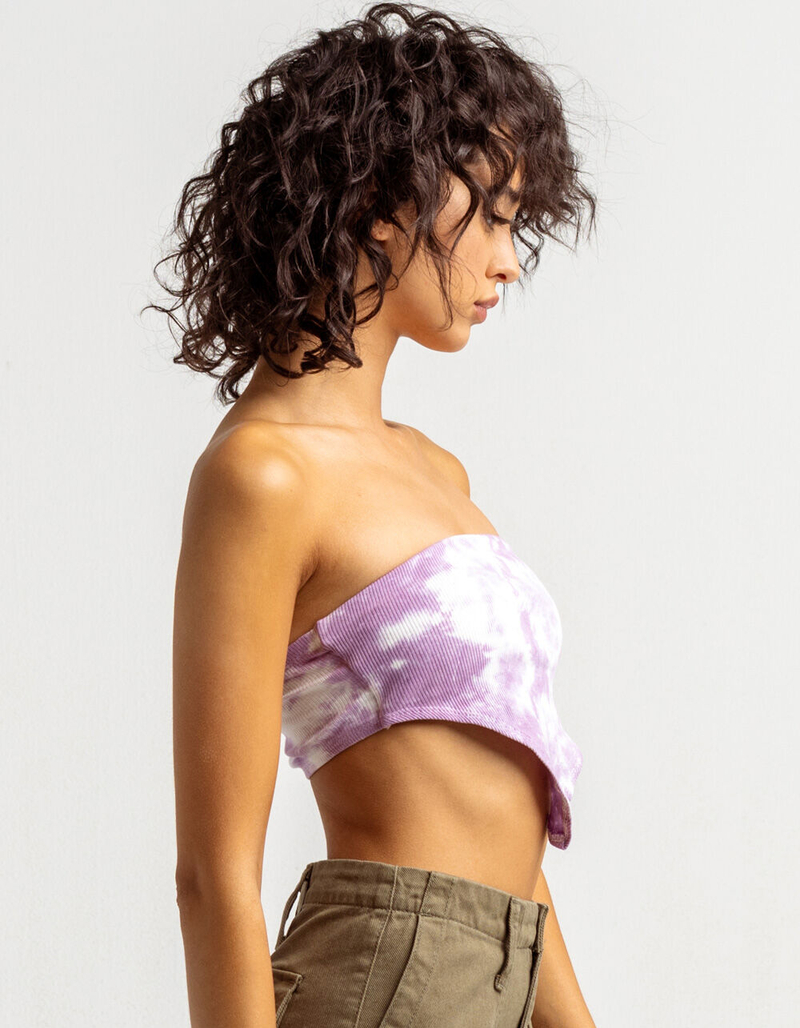FULL TILT Tie Dye Hanky Lavender Tube Top image number 1