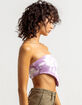 FULL TILT Tie Dye Hanky Lavender Tube Top image number 2