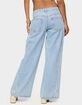 EDIKTED Floral Split Low Rise Jeans image number 3