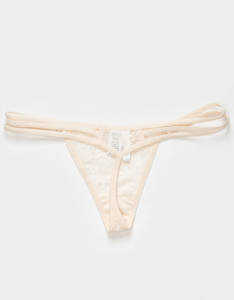 FULL TILT Strappy Side Lace Thong image number 1