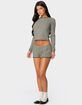 EDIKTED Suzy Striped Shorts image number 3