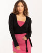 RSQ Womens Pointelle Rib Wrap Top image number 5
