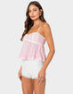 EDIKTED Lace Trim Babydoll Tank Top image number 3