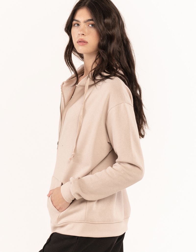 FULL TILT Essentials Womens Oversized Zip-Up Hoodie image number 1