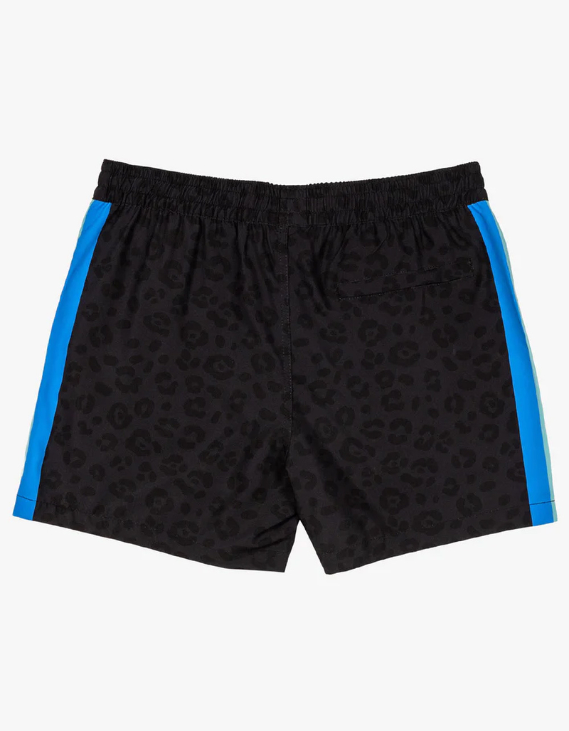 DUVIN Black Leopard Mens Volley Shorts image number 2
