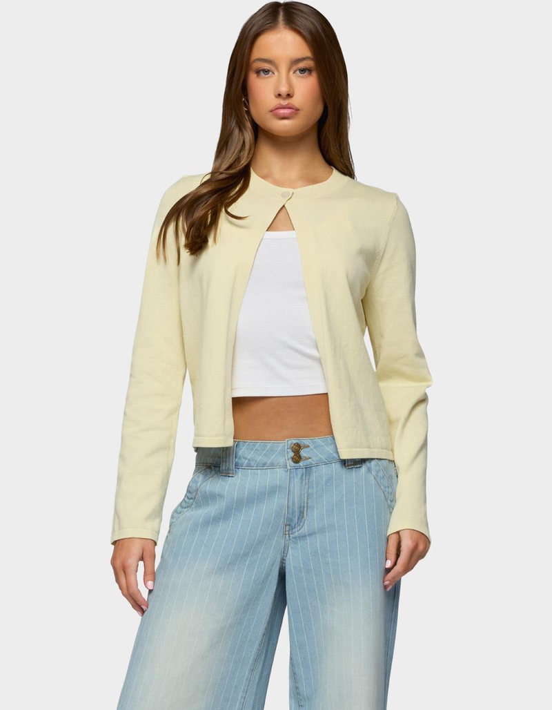 EDIKTED Jenie Split Front Knit Cardigan image number 0