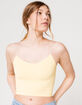 FULL TILT Strappy Seamless Yellow Bralette image number 2