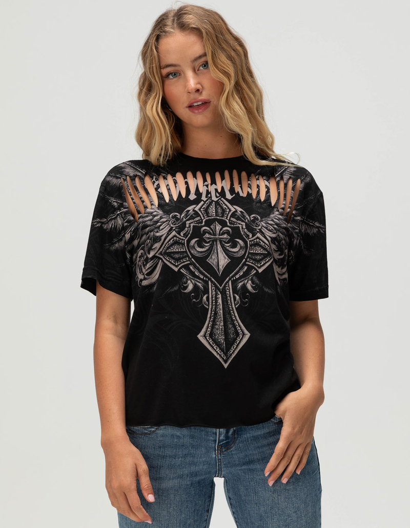 AFFLICTION Ayala Cut Womens Tee image number 0