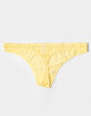 FULL TILT Floral Lace Yellow Thong image number 2