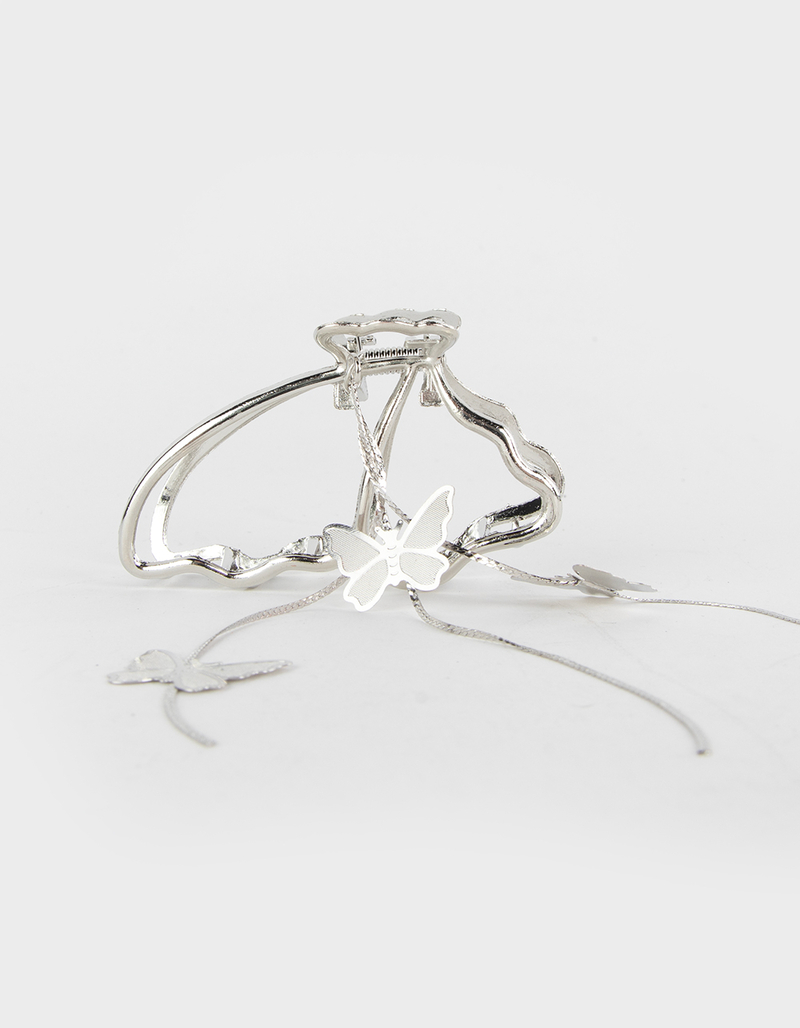 FULL TILT Butterfly Charm Metal Claw Hair Clip image number 2