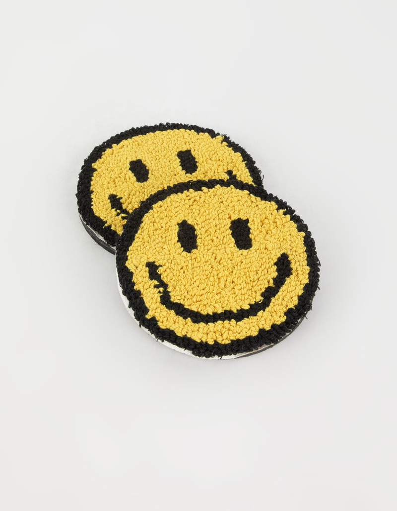 Tufted Happy Face Coasters Set image number 1