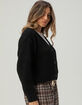 FULL TILT Chenille V-Neck Womens Cardigan image number 3