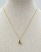 DO EVERYTHING IN LOVE 14K Gold Dipped L Initial Bubble Necklace image number 2
