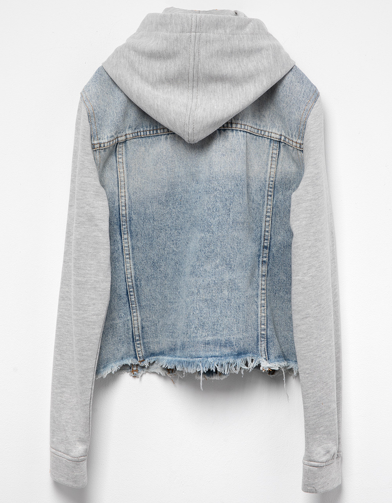BLANK NYC Be Like That Girls Fleece Denim Jacket image number 1