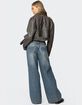 EDIKTED Washed Faux Leather Jacket image number 5