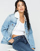 RSQ Oversized Womens Denim Sherpa Jacket image number 1