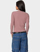 EDIKTED Corina Ribbed Stripey Long Sleeve Tee image number 4