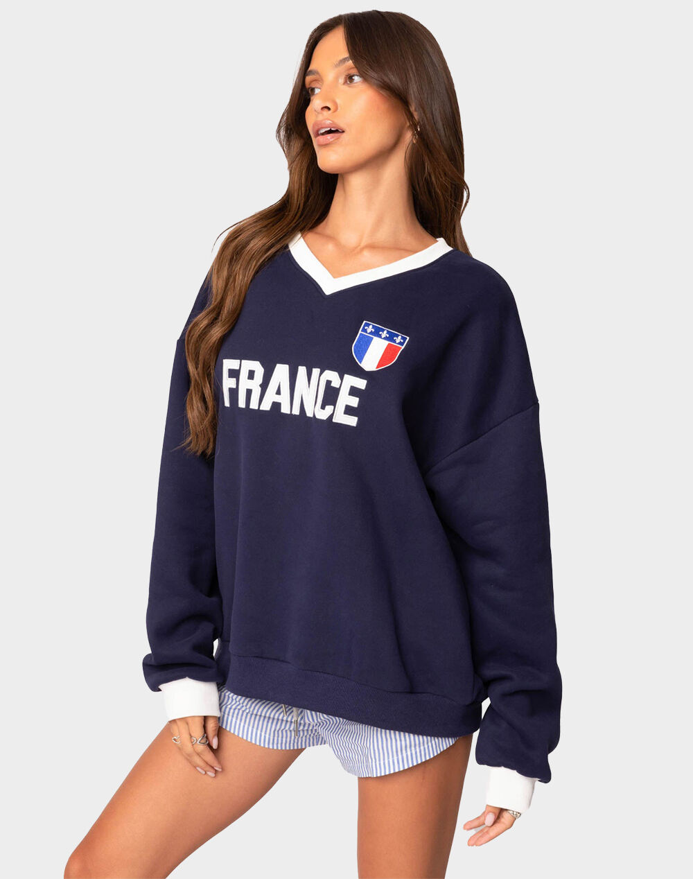 トップス tulle docking sweat sporty-chic-tulle-hoodie-