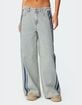 EDIKTED Side Stripe Washed Low Rise Jeans image number 1