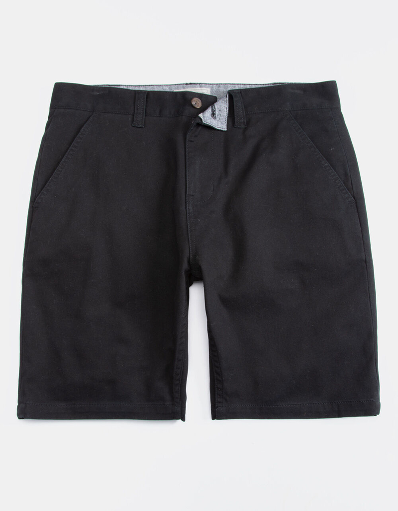CHARLES AND A HALF Lincoln Stretch Black Mens Shorts image number 0