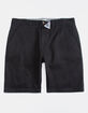CHARLES AND A HALF Lincoln Stretch Black Mens Shorts image number 1