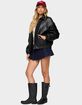 EDIKTED Halley Faux Leather Bomber Jacket image number 4