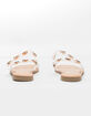SODA Clear Rhinestone Two Strap Womens Sandals image number 4