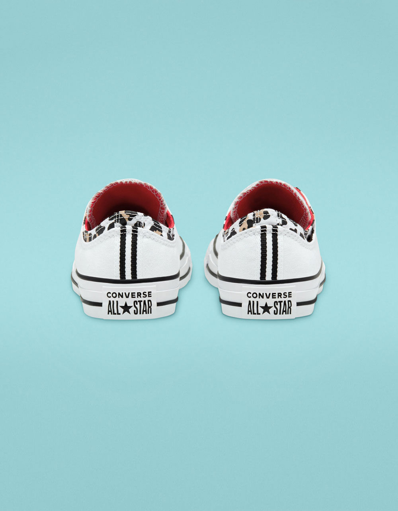 CONVERSE Double Upper Chuck Taylor All Star Womens Low Top Shoes image number 5