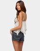 EDIKTED Studded Asymmetric Sheer Babydoll Top image number 3