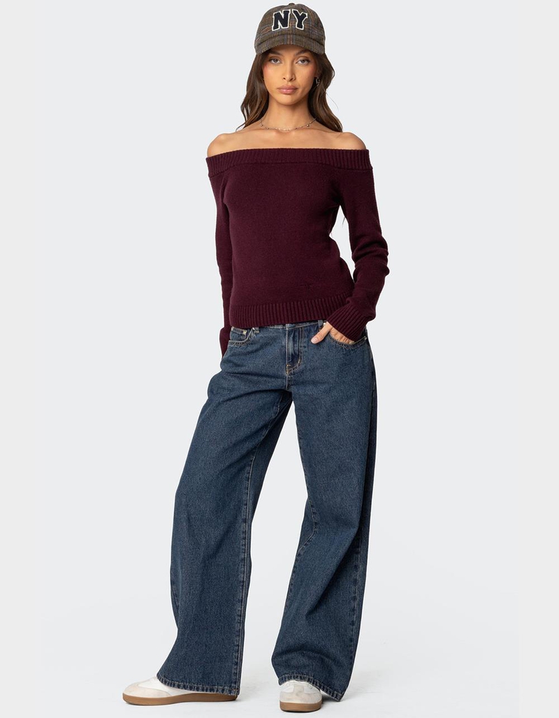 EDIKTED Elona Off Shoulder Knit Top image number 2