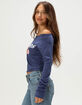 FULL TILT LA Hibiscus Womens Off The Shoulder Top image number 3