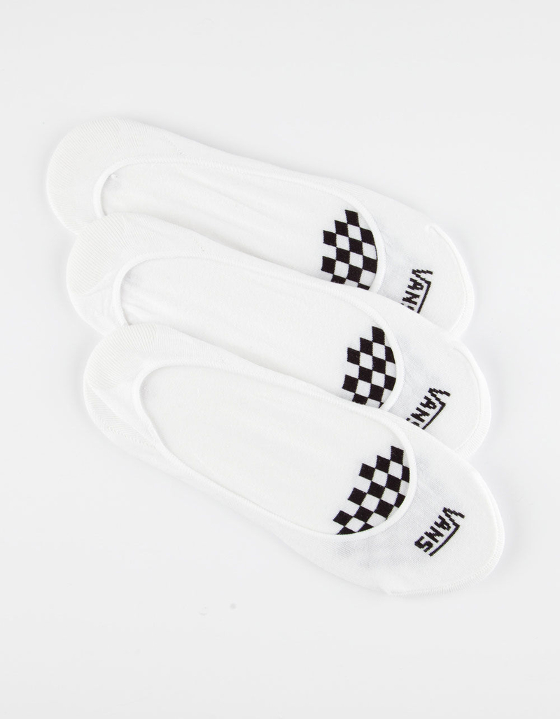 VANS 3 Pack Girly Ped White Womens No Show Socks image number 0