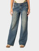 EDIKTED Doll House Low Rise Washed Womens Jeans image number 1