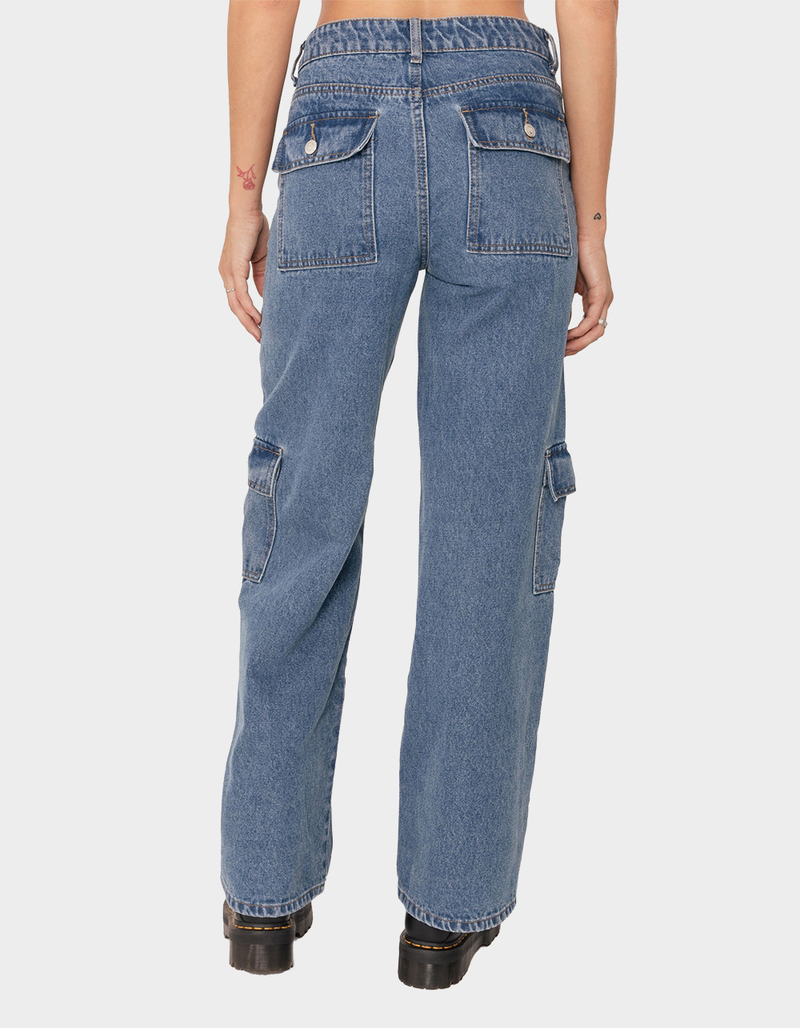 EDIKTED Deliah Low Rise Cargo Jeans image number 3