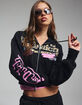 VON DUTCH Womens Crop Zip-Up Hoodie image number 1